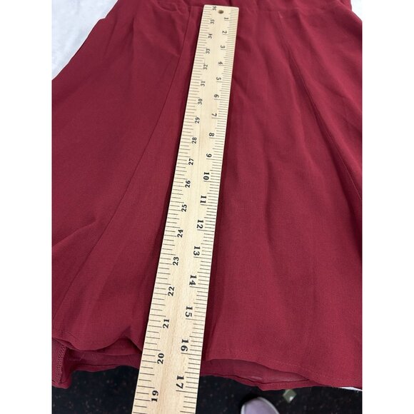 REFORMATION Garnet Red GRACIE Ruched Sleeve Fit Flare Mini Skirt Dress 2 Viscose - Picture 4 of 16